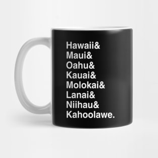 Hawaiian Islands List Mug